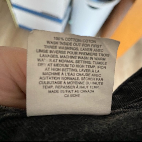 Vintage Levi’s 631 jeans orange tab black denim raw hem high waist mom style - Picture 9 of 10